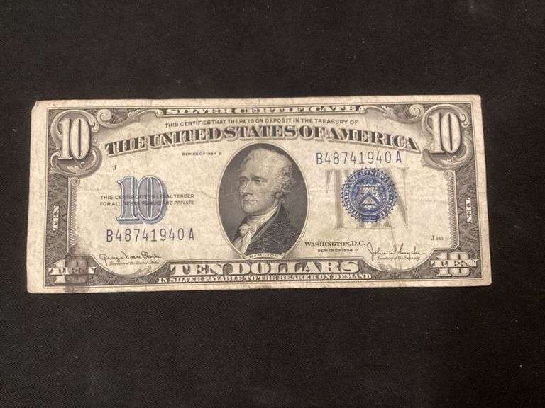 1934-D $10 Silver Certificate image