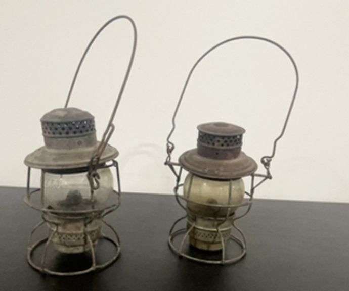 Rock Island and The Adams & Westlake Co. railroad lanterns image