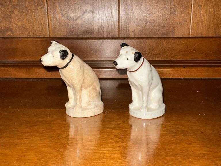 Pair of RCA Victor "His Masters Voice" dog salt & pepper shakers image