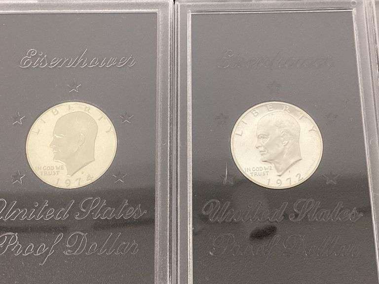 Eisenhower U.S. Proof dollars in plastic presentation cases image