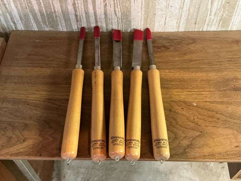 Shop Smith knives for lathe, 5 pieces, up to 1" image