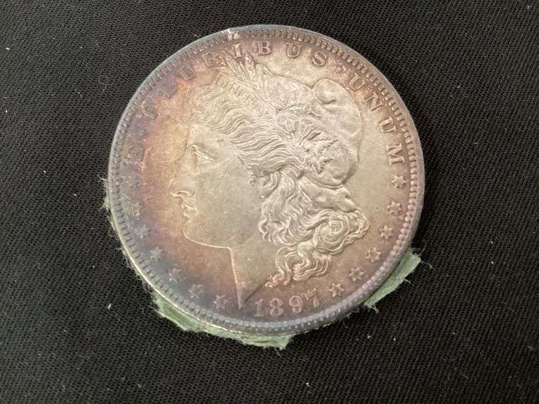 1897 Morgan silver dollar image
