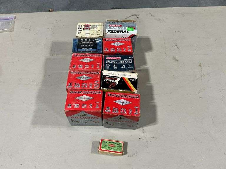 Assortment of EMPTY shotgun shell boxes image