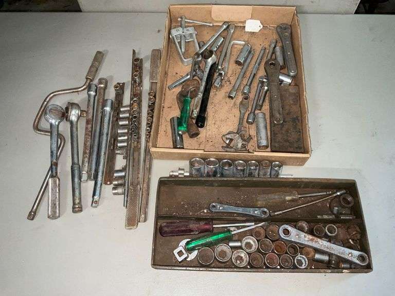 Assorted sockets, ratchets, extensions image