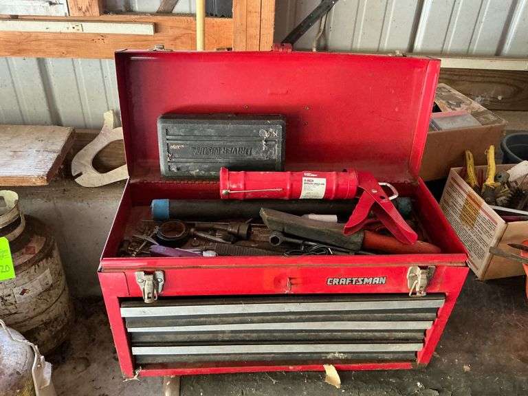 Craftsman 3-drawer tool box and contents image
