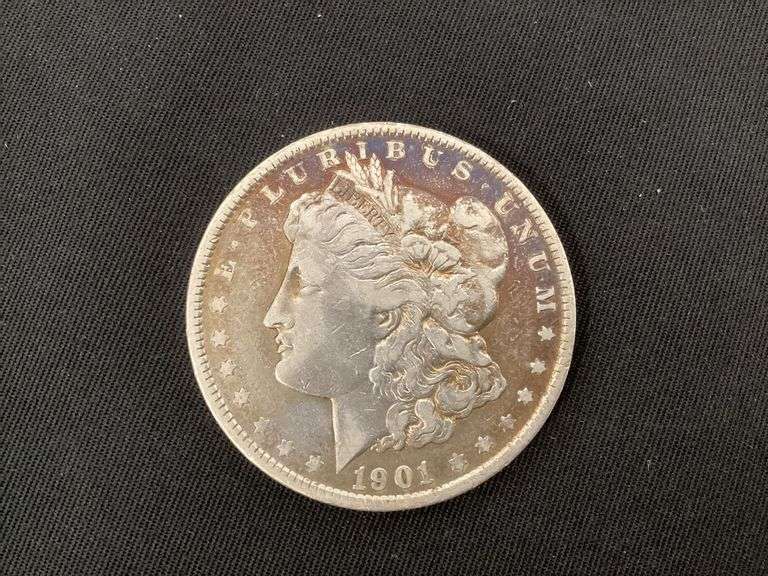 1901 Morgan silver dollar image