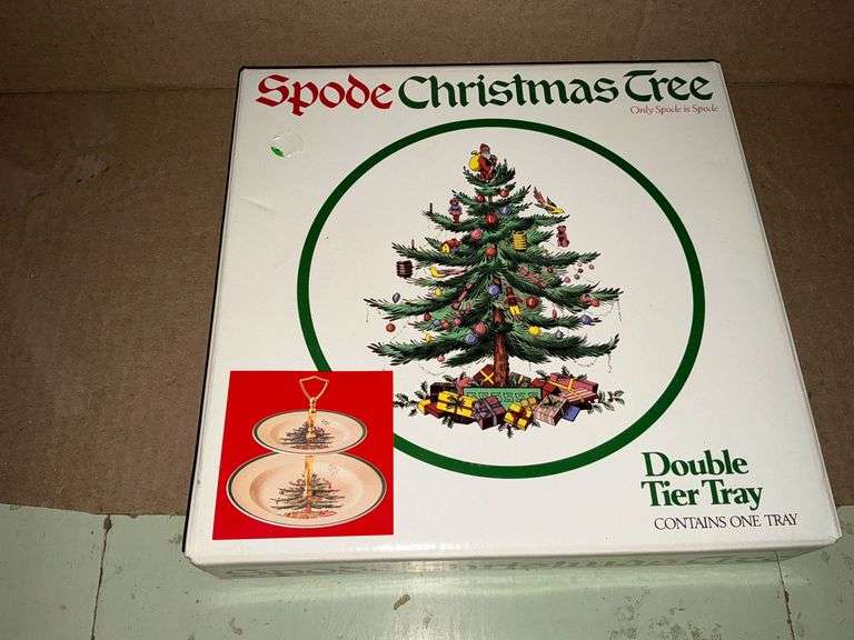 Spode Christmas Tree double tier tray image