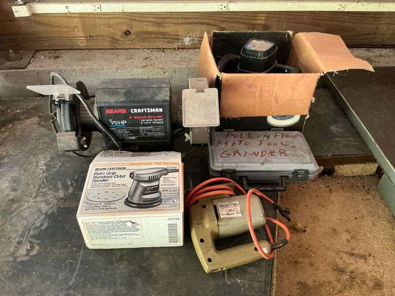 Dremel multi tool and case, Craftsman 6" bench grinder image