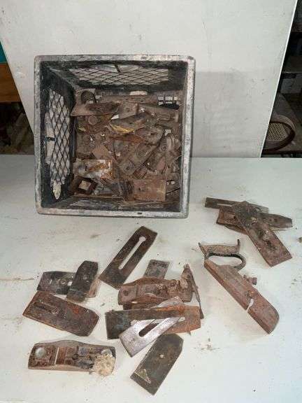 Assortment of carpenter plane parts image