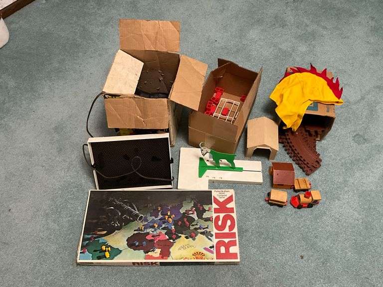 Vintage goat game, Mattel wood train set with track image