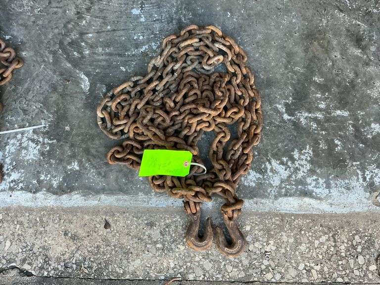 Log chain 3/8" x 20' L with hooks image