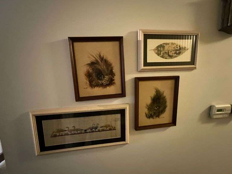 Framed artwork, (2) signed Wayne Andrews image