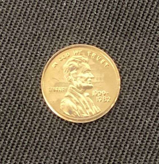 Mini Lincoln cent 1909-1982, marked 14K copy image