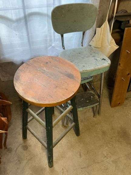 Vintage Ames Maid step stool image