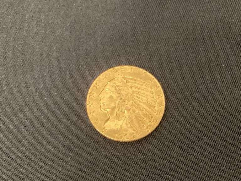 1909 $5 gold coin AU image
