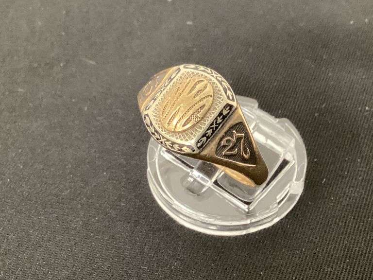 Men's monogram ring, size 11 1/4 image