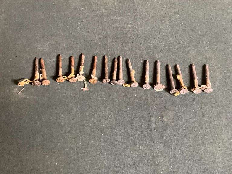 Railroad tie markers various years between 1932-1979 image