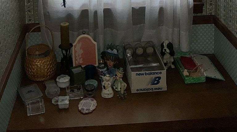 Decorative items, figurines, dresser boxes, candles, etc. image