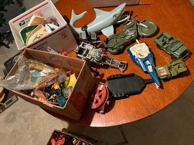 Irwin US Army motorcycle and assorted boys toys image