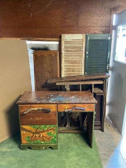 Wooden DIY projects, shutters, wooden chairs image