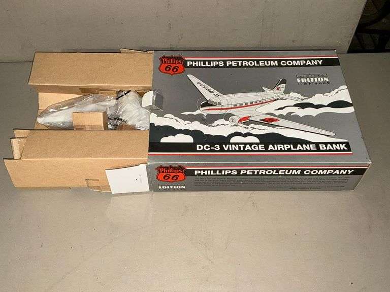 Phillips 66 DC-3 diecast airplane bank image
