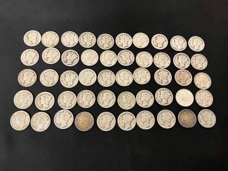 50 Mercury silver dimes image