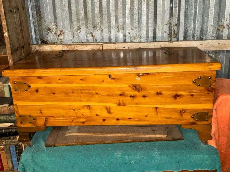 Lane cedar chest with wooden rollers image