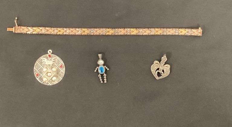 Tri-colored 925 Italy 7 1/2" bracelet image