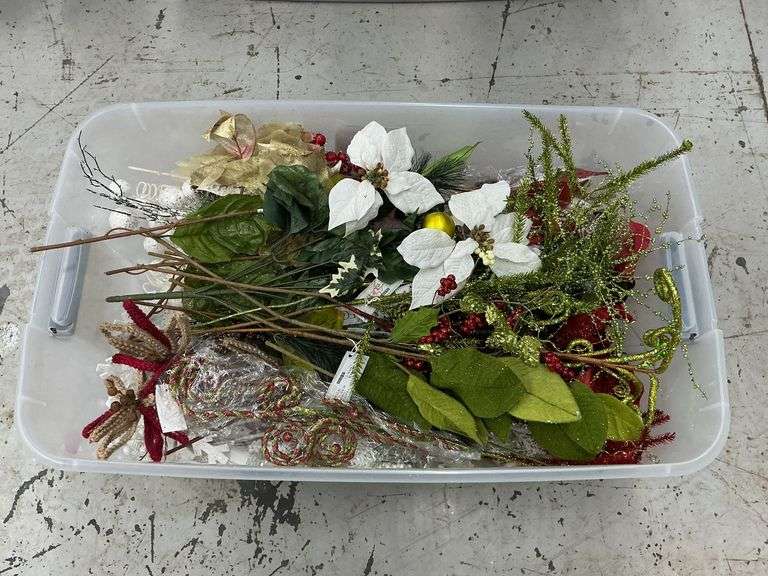 Tote of Christmas floral picks image