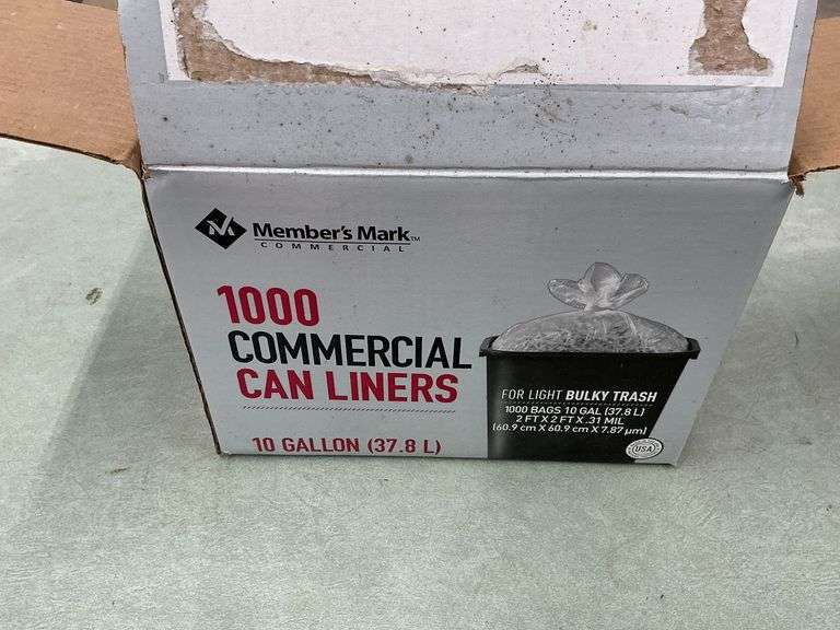 Member's Mark 10-gallon trash bags, nearly full case image
