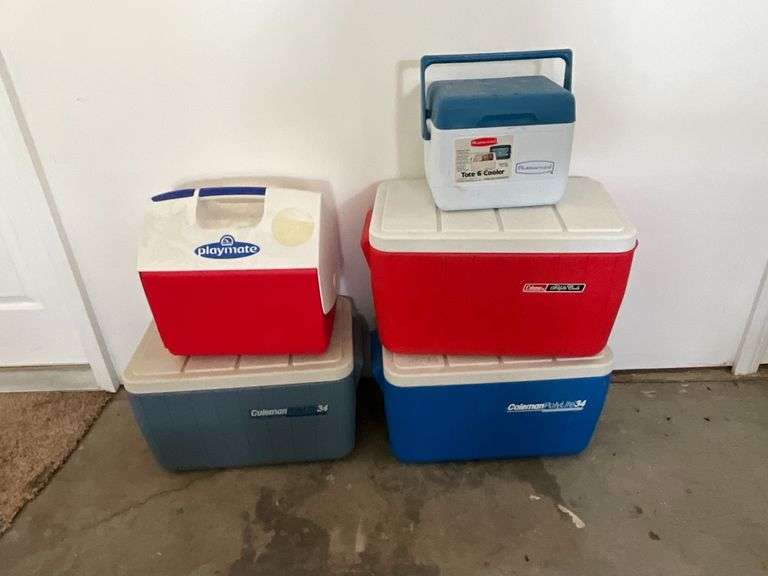 3 Coleman coolers up to 34 qt. image