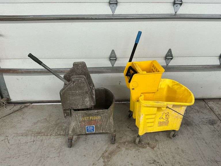 Rubbermaid and other mop buckets image