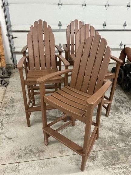 5 Polywood bar height deck chairs image