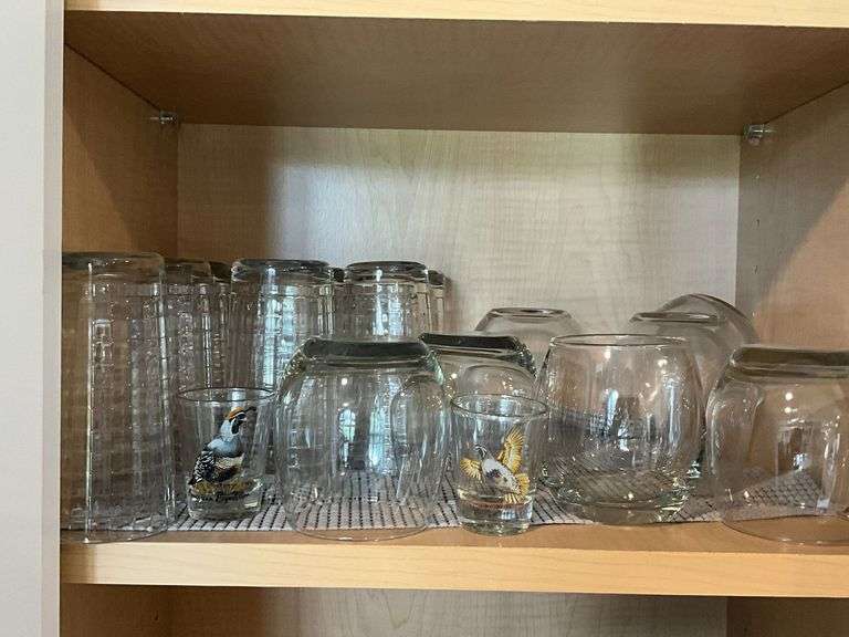 Assortment of glasses, wine glasses, etc. image