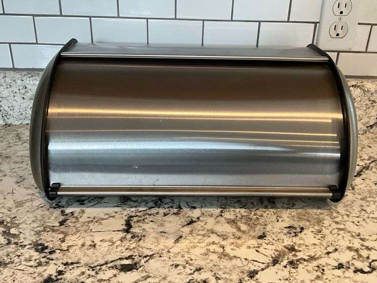 Stainless steel bread box image