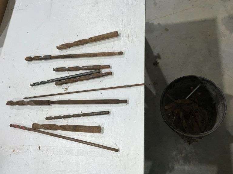 Assorted large drill bits image