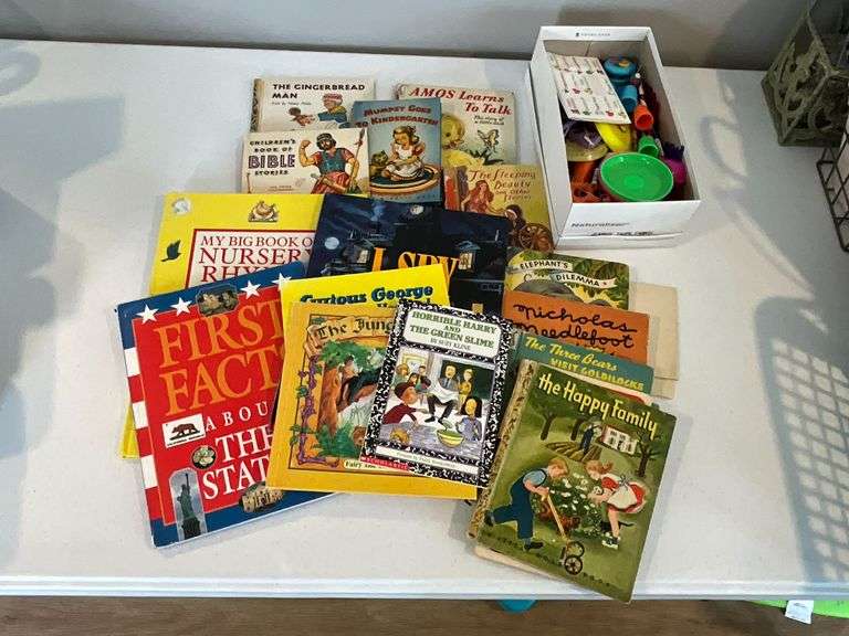 Vintage children's books and children's cassettes image