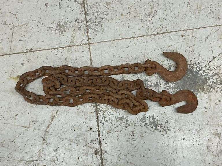 8' L x 1/2" chain with hooks on both ends image