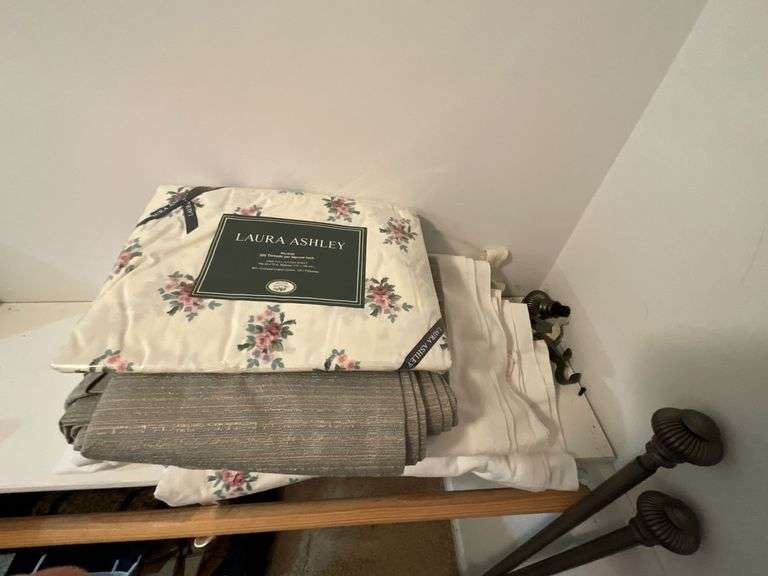Laura Ashley full sheets, curtains, curtain rods image
