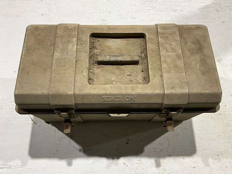 Stack-On tool box with electrical supplies image