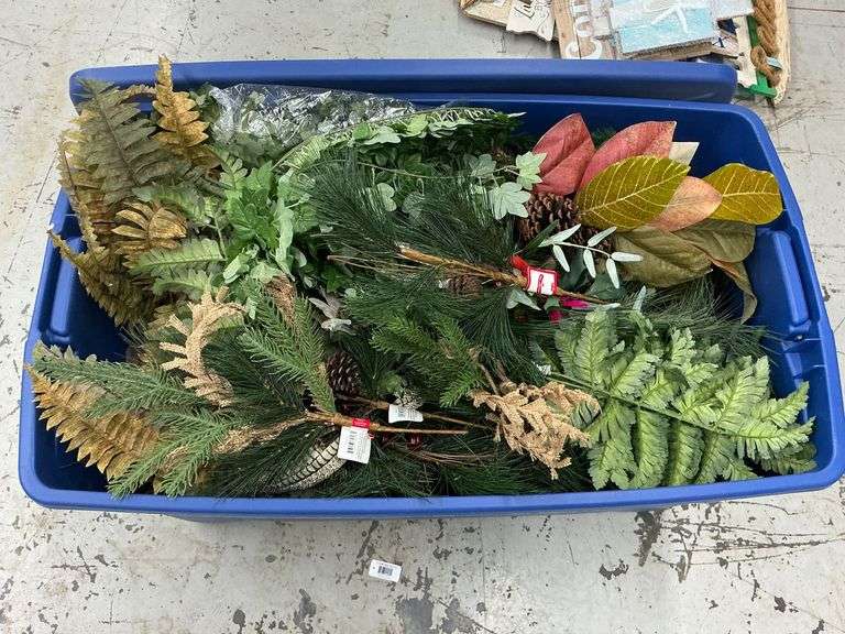 Rolling tote of all season greenery picks image