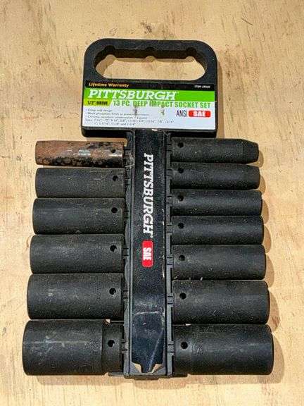 Pittsburgh deep well 1/2" drive impact sockets image