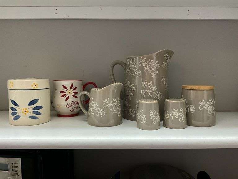 Temptations pitcher, creamer, sugar, salt and pepper image