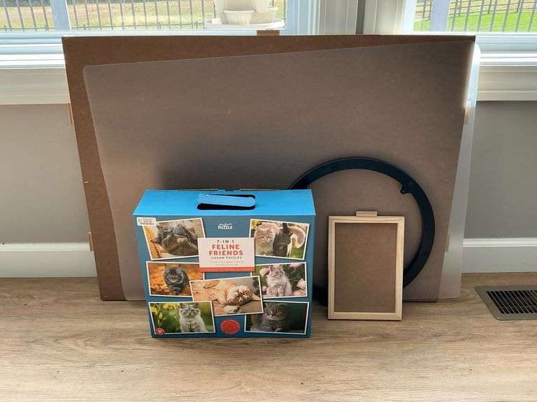 Puzzle board 35" x 26", lazy susan image