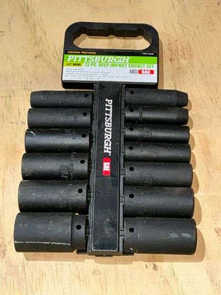 Pittsburgh deep well 1/2" drive impact sockets image