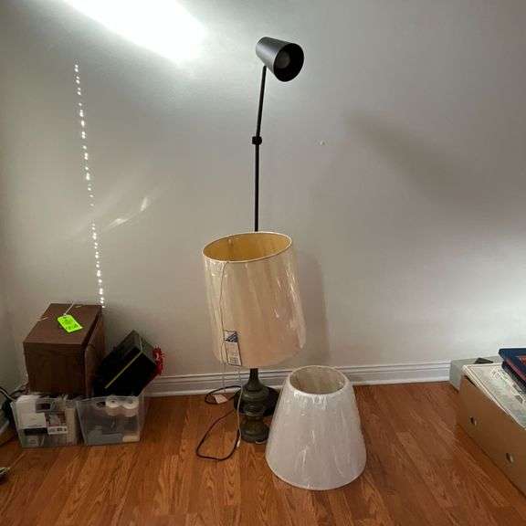 Table lamp, floor lamp (needs some tightening), lamp shade image