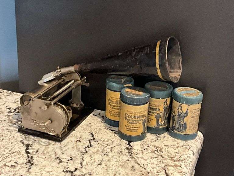 Antique Graph-o-phone, Talking Machine record rolls image