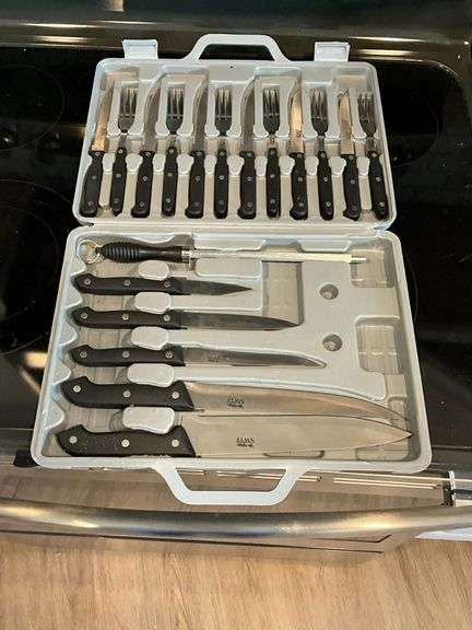 National Wild Turkey Federation knife set in case image