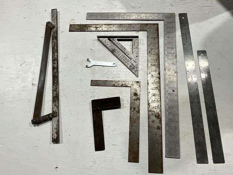 Steel 2' square, 2' aluminum square, 2 straight edges, etc. image