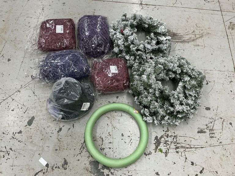 Assortment of raffia, wreaths, top hats image